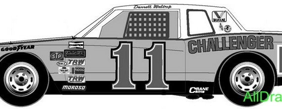 Chevrolet Monte Carlo Pepsi Challenger (1983) - drawings (drawings) of the car